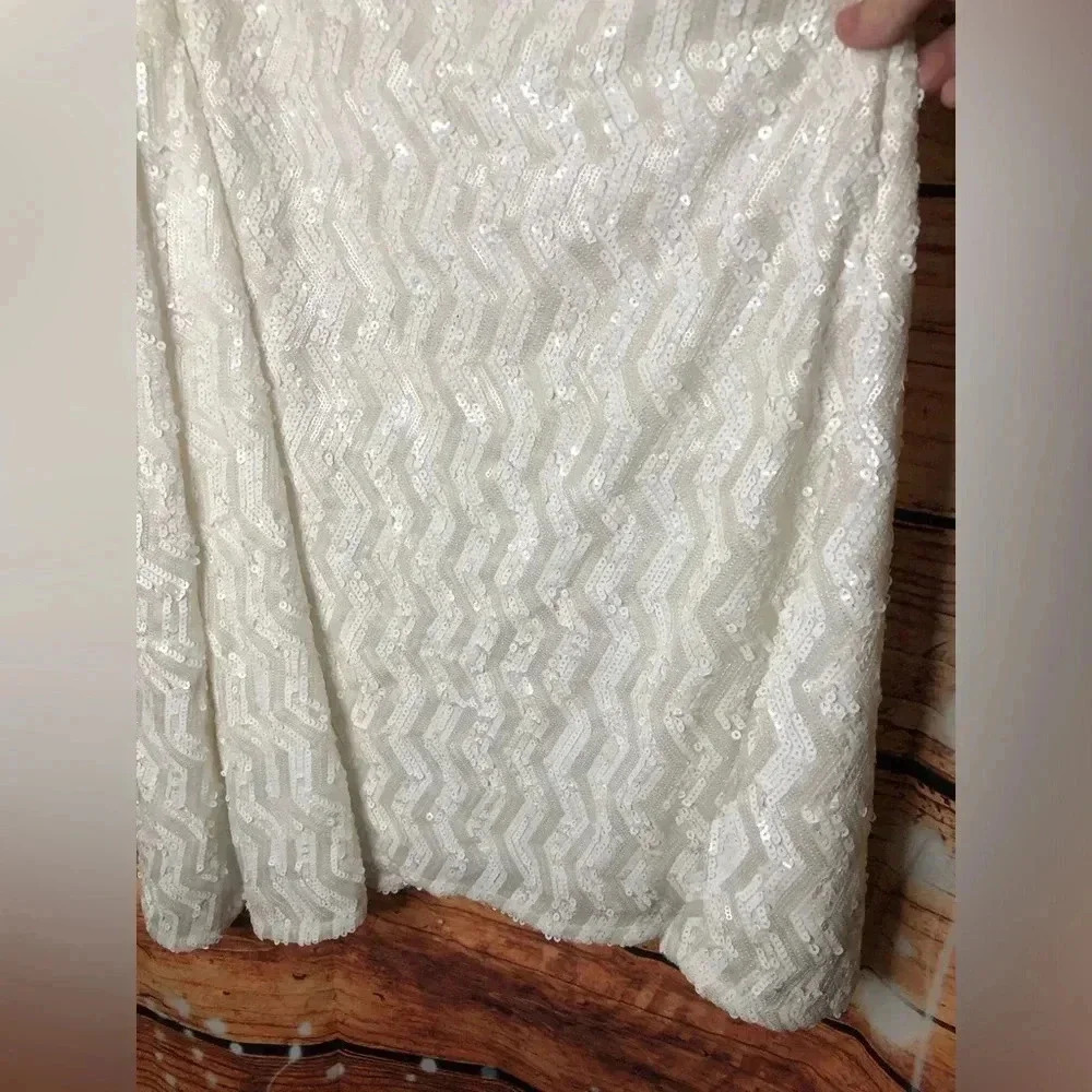 White Sequin all over Mini Dress - Picture 10 of 15